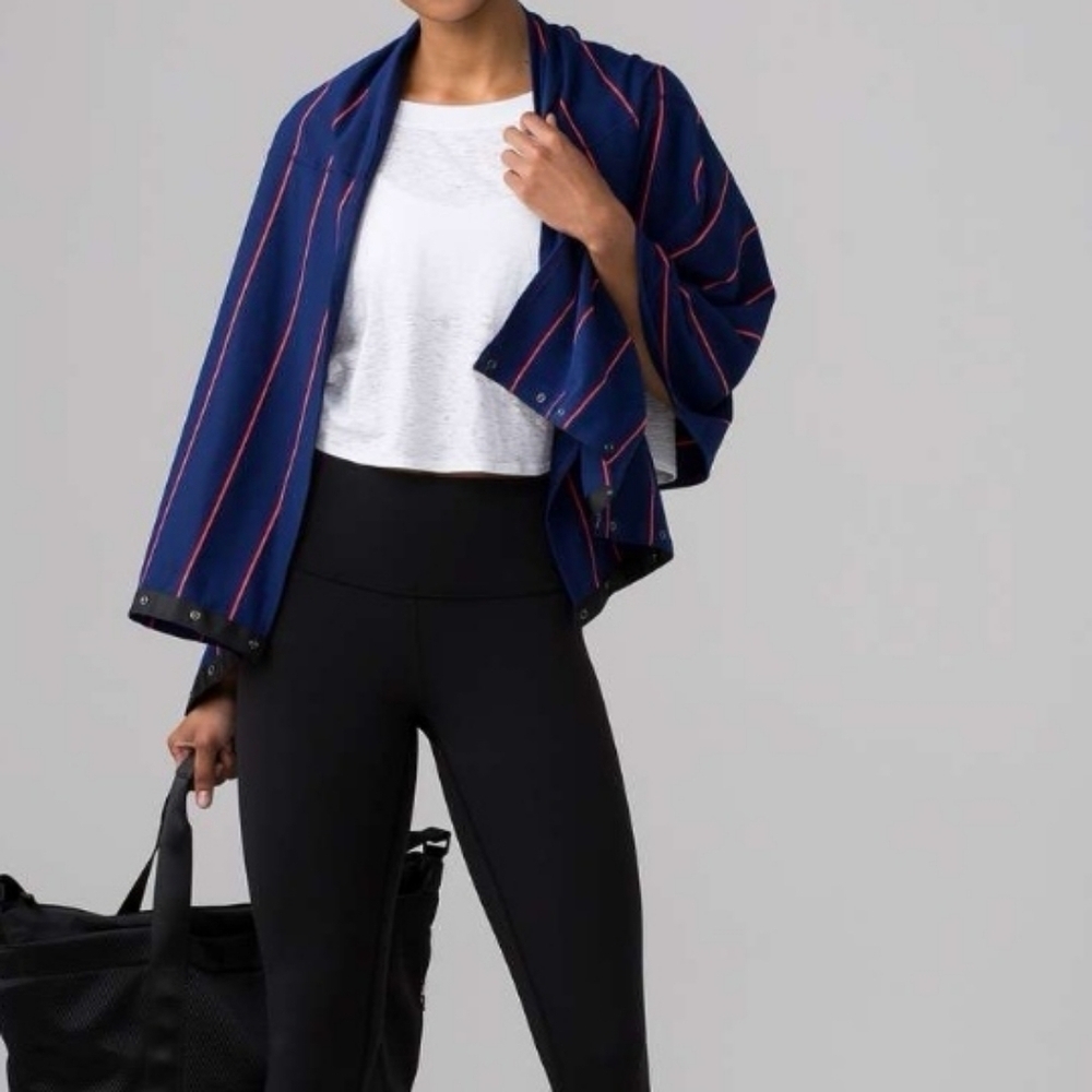 Lululemon Vinyasa scarf sailor stripe hero blue alarming
